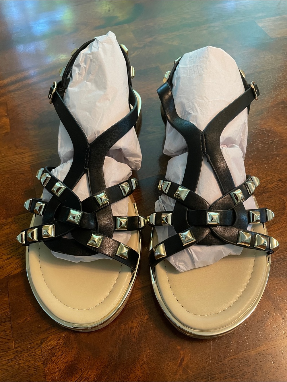 J ADAMS Jennifer Strappy Sandals, Women’s 8, Black